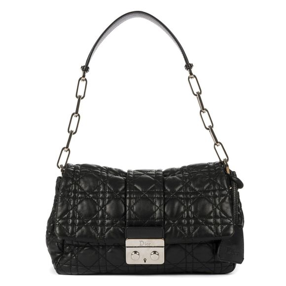 DIOR New Look Black Canaje Leather A - Picture 1 of 10